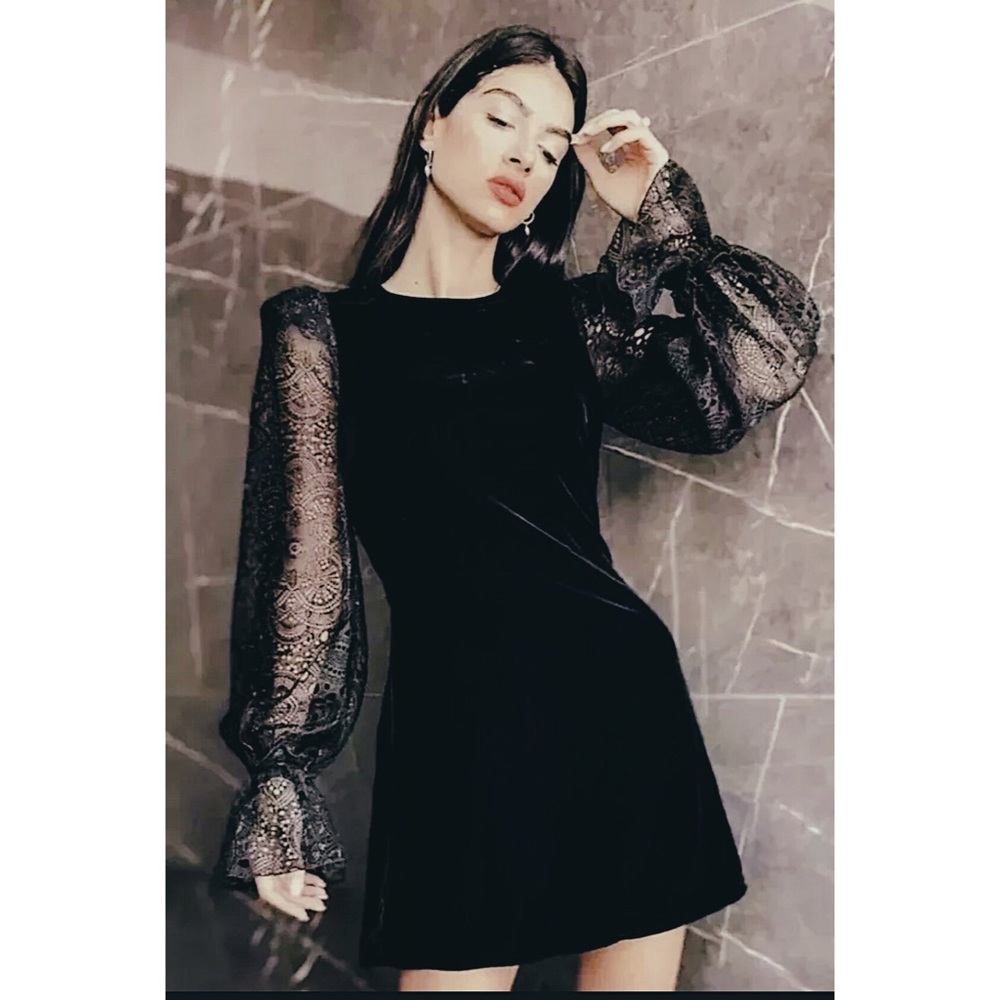 The Vampire’s Wife x H&M Lace And Velvet Dress NWT